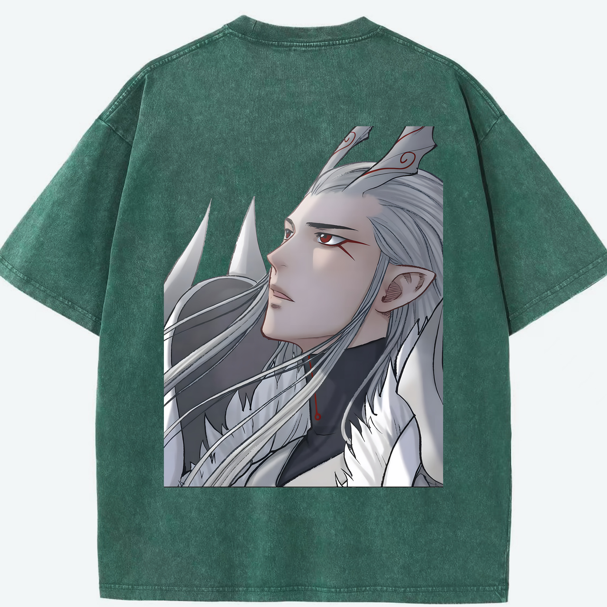（画像用） Ne Zha 2 ナタ 魔童の大暴れ 綿100% ヴィンテージ風 半袖Tシャツ（背面プリント）